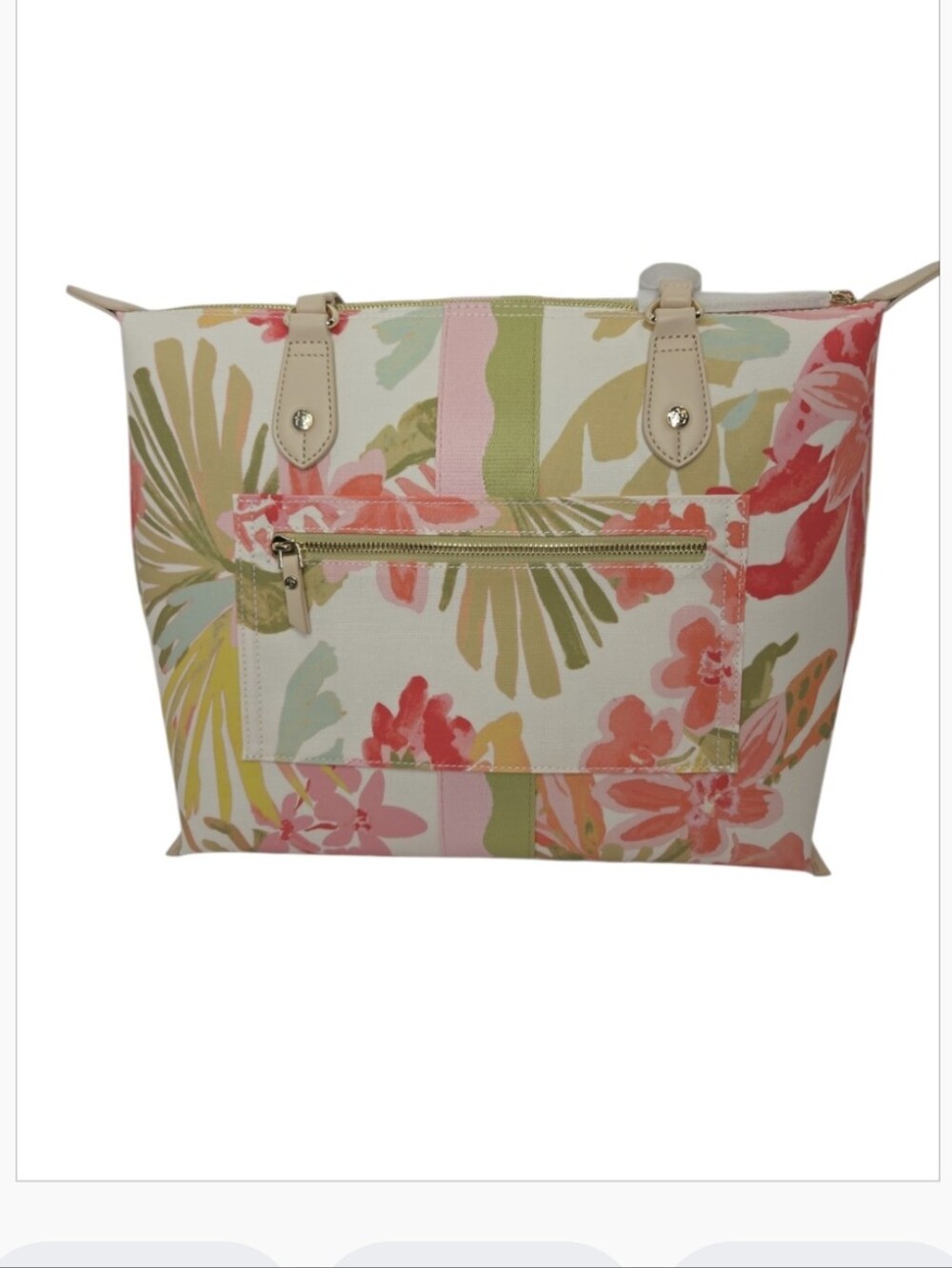 Spartina 449 Zip Travel Tote Castillo Tropical NWT